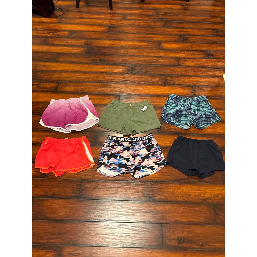 Girls Active Shorts Bundle 6pc Under Armour Athleta Old Navy XL XXL 14-16